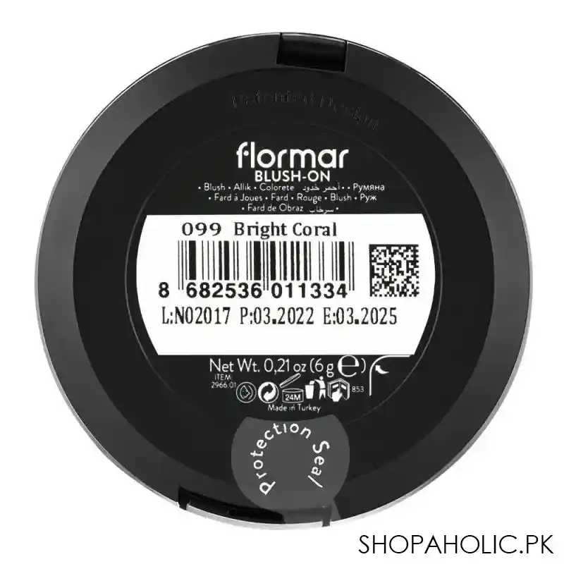 flormar blush on, 099, bright coral image3
