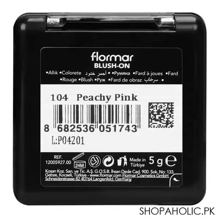 Flormar Blush-On, 104 Peachy Pink, 5g - Image 4