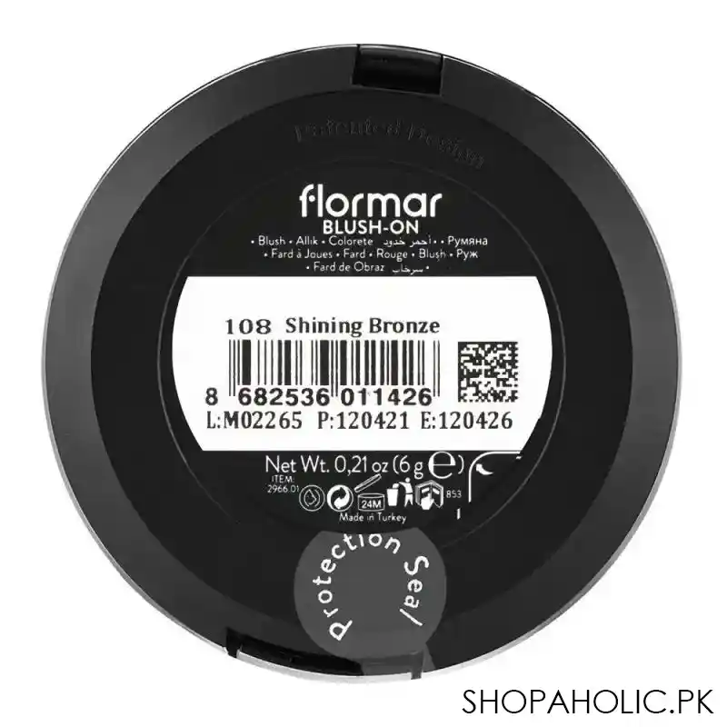 flormar blush on, 108, shining bronze image3