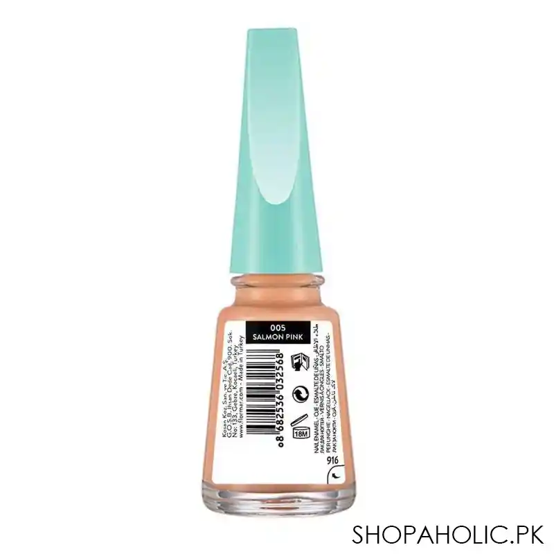 flormar breathing color nail enamel, salmon pink, 11ml, 005 image2
