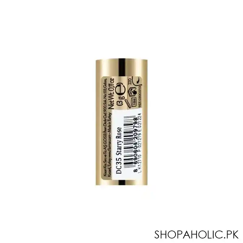 flormar deluxe cashmere stylo lipstick, dc35 starry rose image3