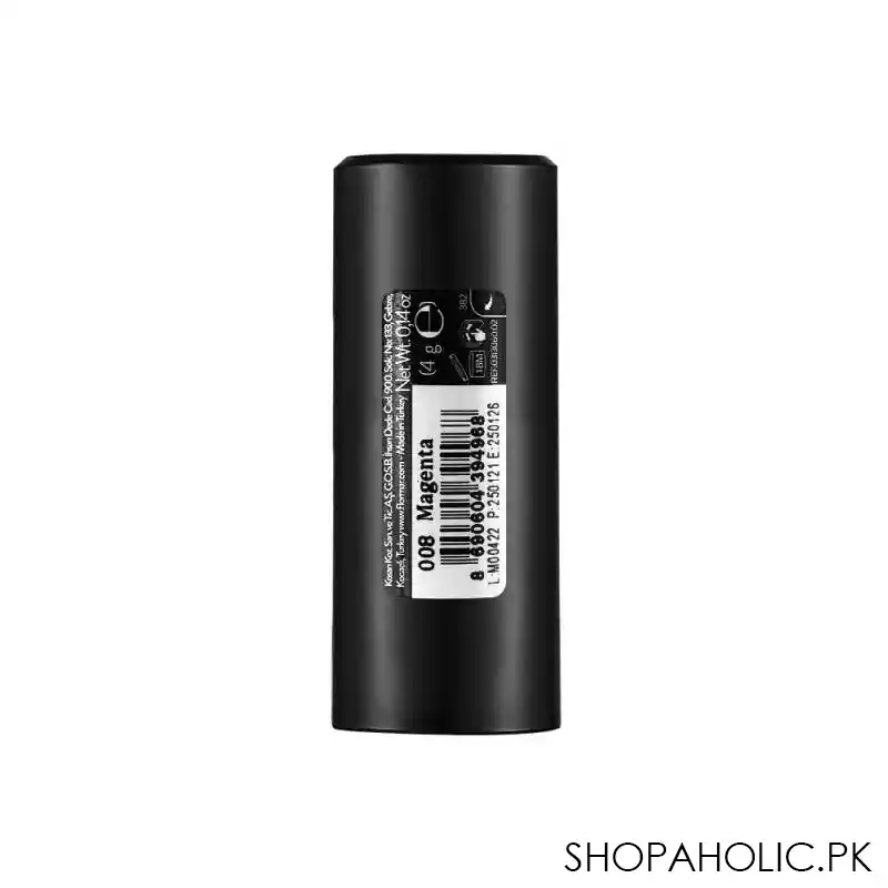 flormar extreme matte lipstick, 08, magenta image4