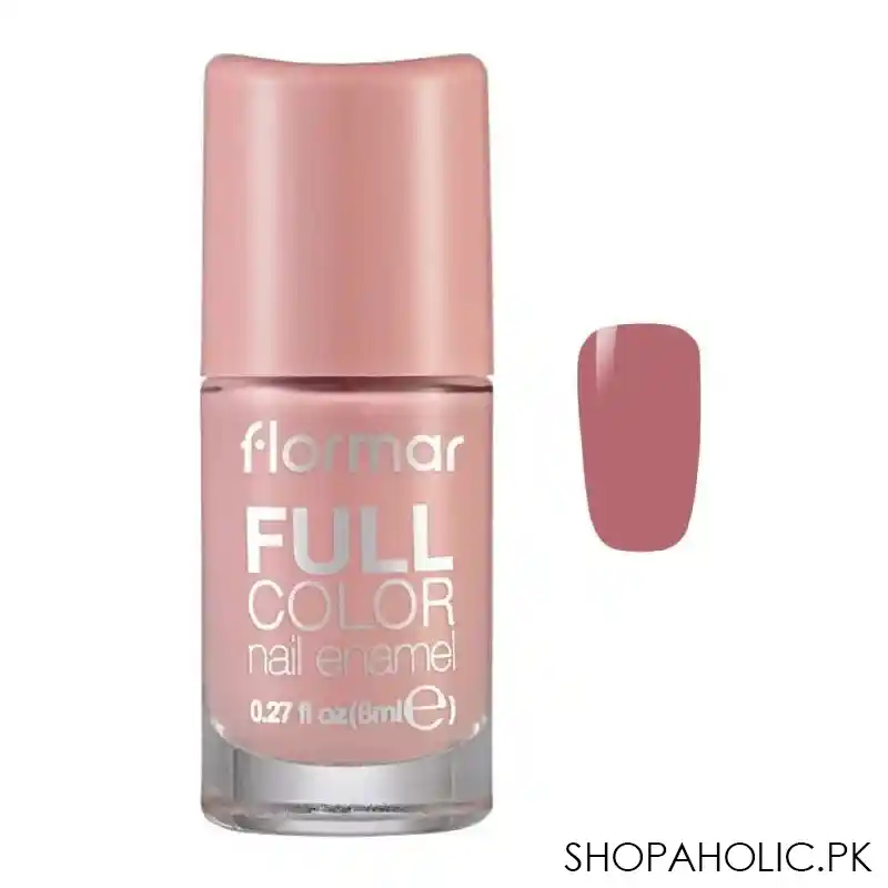 flormar full color nail enamel, fc04, rose i hold, 8ml main image