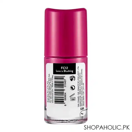 flormar full color nail enamel, fc12 love is blushing, 8ml image2