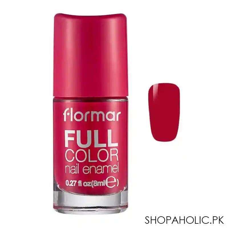 flormar full color nail enamel, fc13, squashed raspberry, 8ml main image