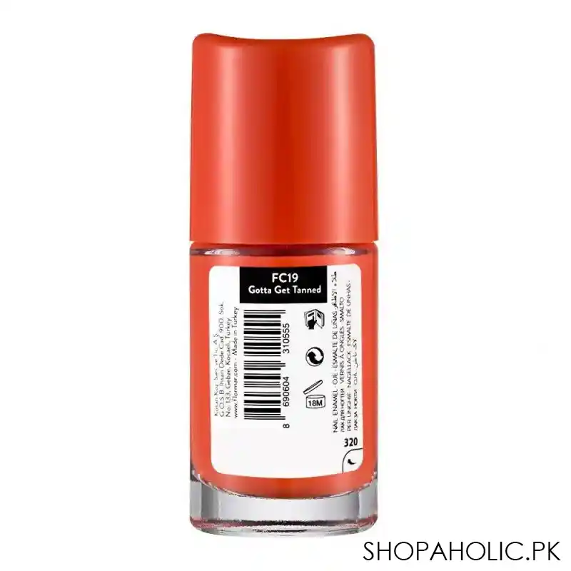 flormar full color nail enamel, fc19, gotta get tanned, 8ml image2