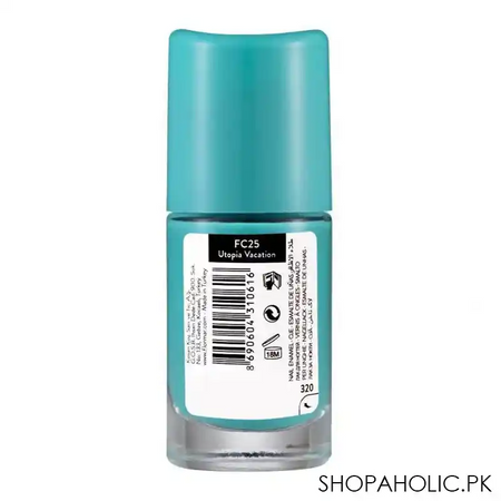 flormar full color nail enamel, fc25, utopia vacation, 8ml image2