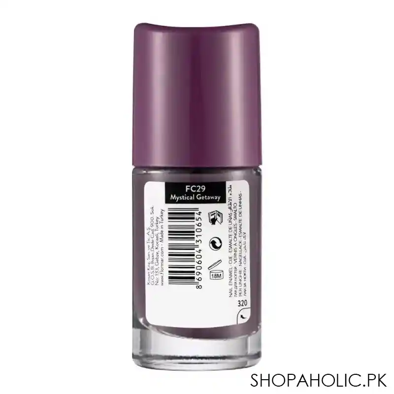 flormar full color nail enamel, fc29, mystical getaway, 8ml image2