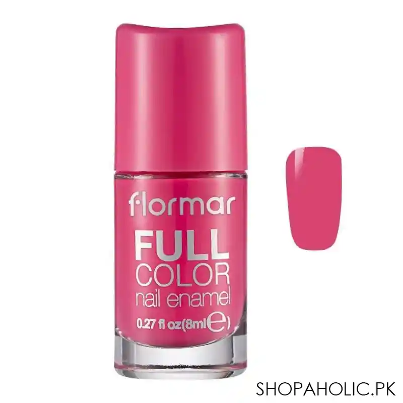 flormar full color nail enamel, fc35 tickled pink, 8ml main image