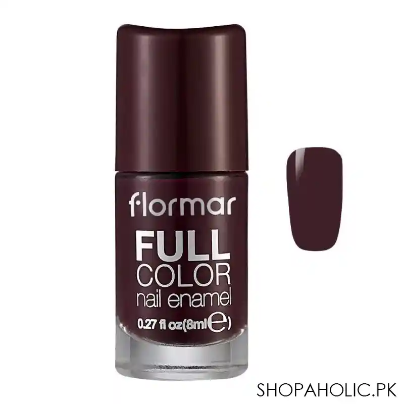 flormar full color nail enamel, fc40 royal maroon, 8ml main image