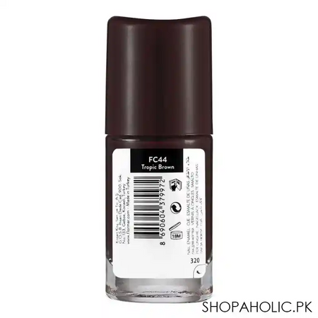 flormar full color nail enamel, fc44 trotic brown, 8ml image2