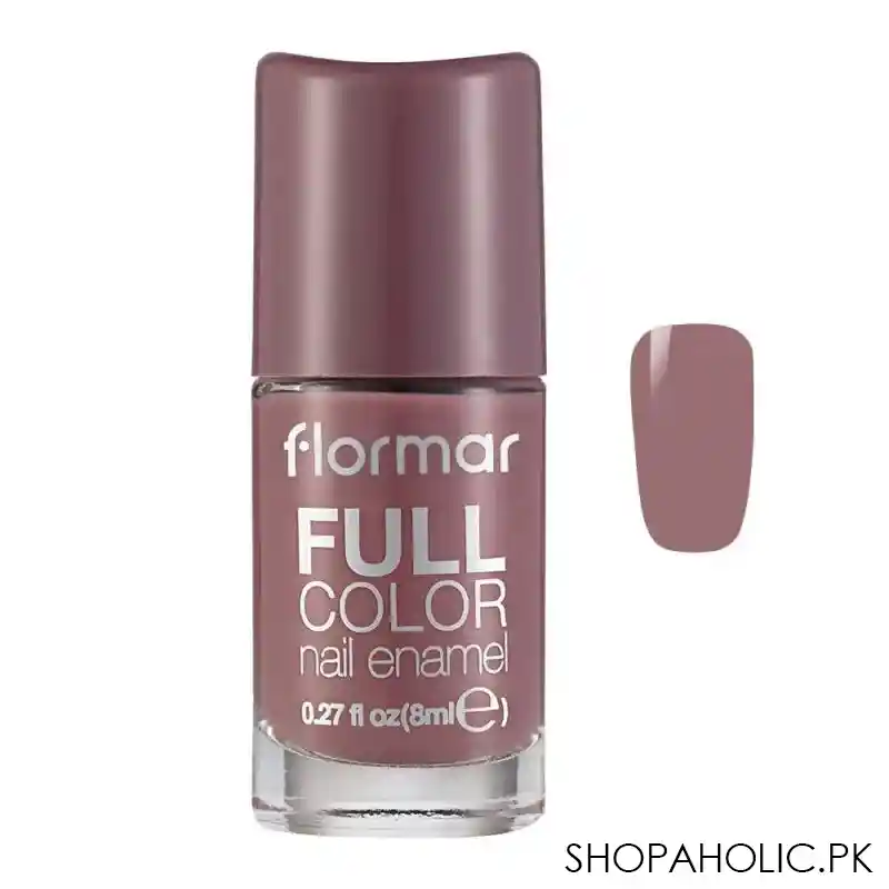 flormar full color nail enamel, fc62 berry brown, 8ml main image