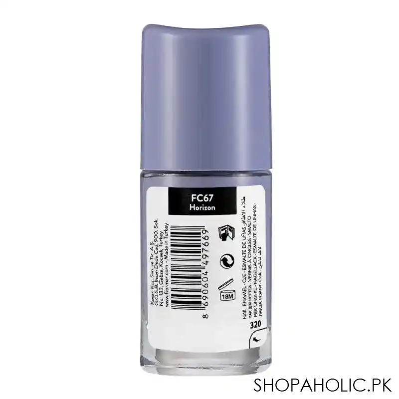 flormar full color nail enamel, fc67 horizon, 8ml image2