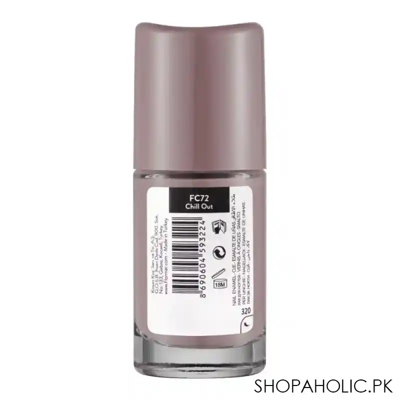 flormar full color nail enamel, fc72, chill out, 8ml image2