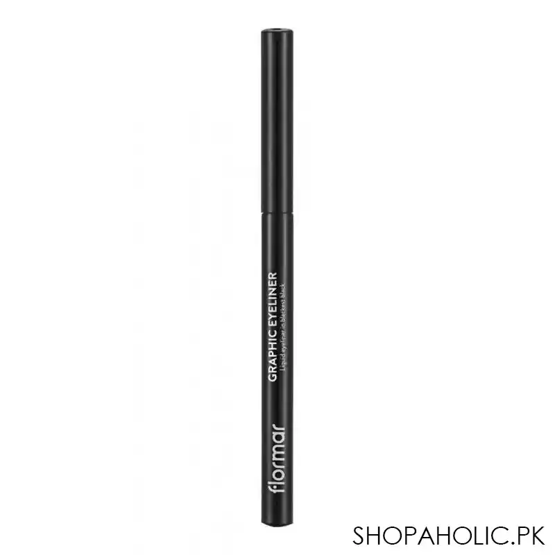 flormar graphic liquid eye liner, blackest black image2