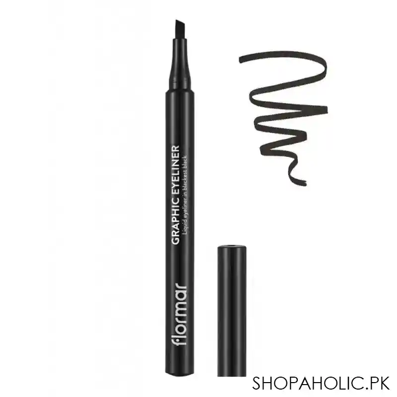 flormar graphic liquid eye liner, blackest black main image