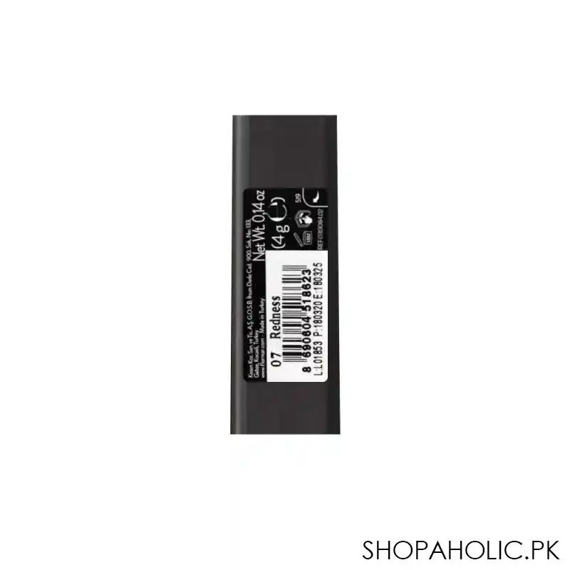 flormar hd weightless matte lipstick, 07 redness image3