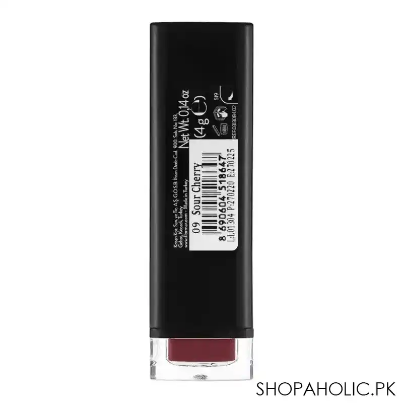 flormar hd weightless matte lipstick, 09, sour cherry image4
