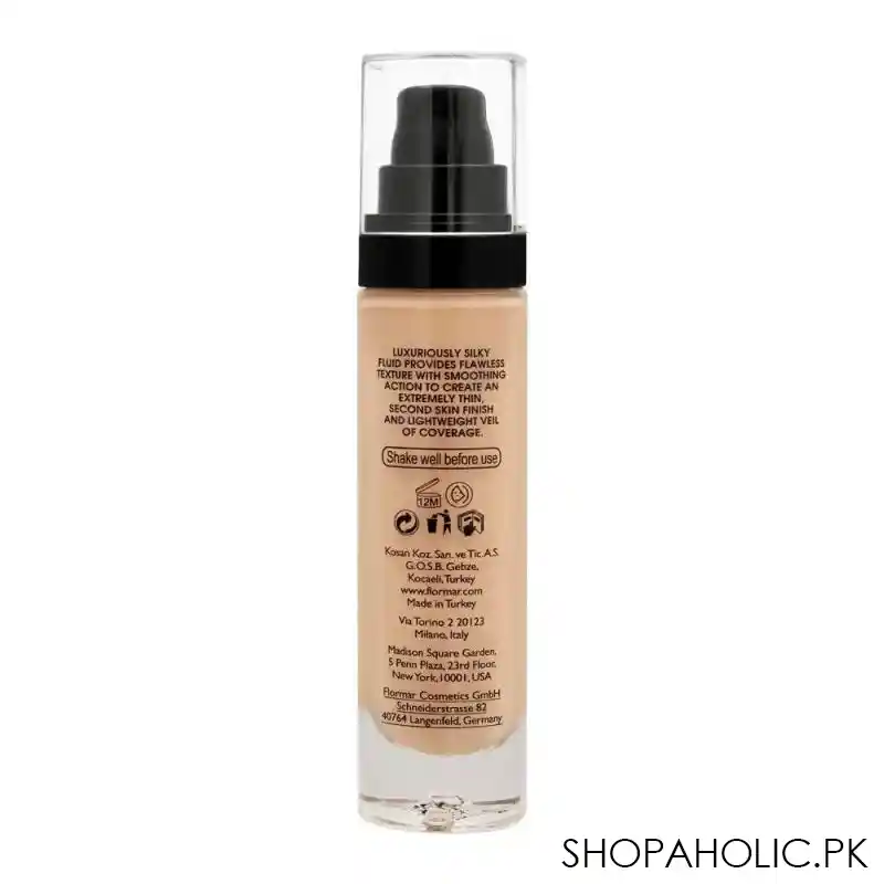 flormar invisible coverage hd foundation, 50 light beige 30ml image2