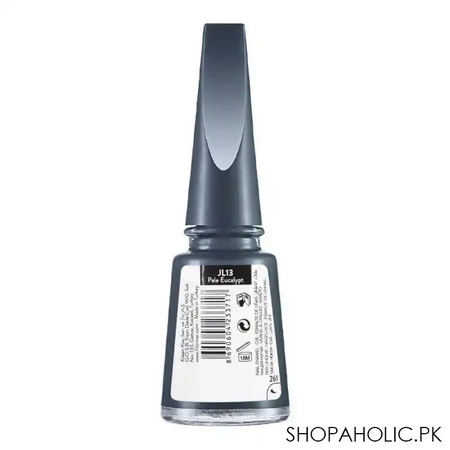 flormar jelly look nail enamel, jl13, pale eucalypt, 11ml image2