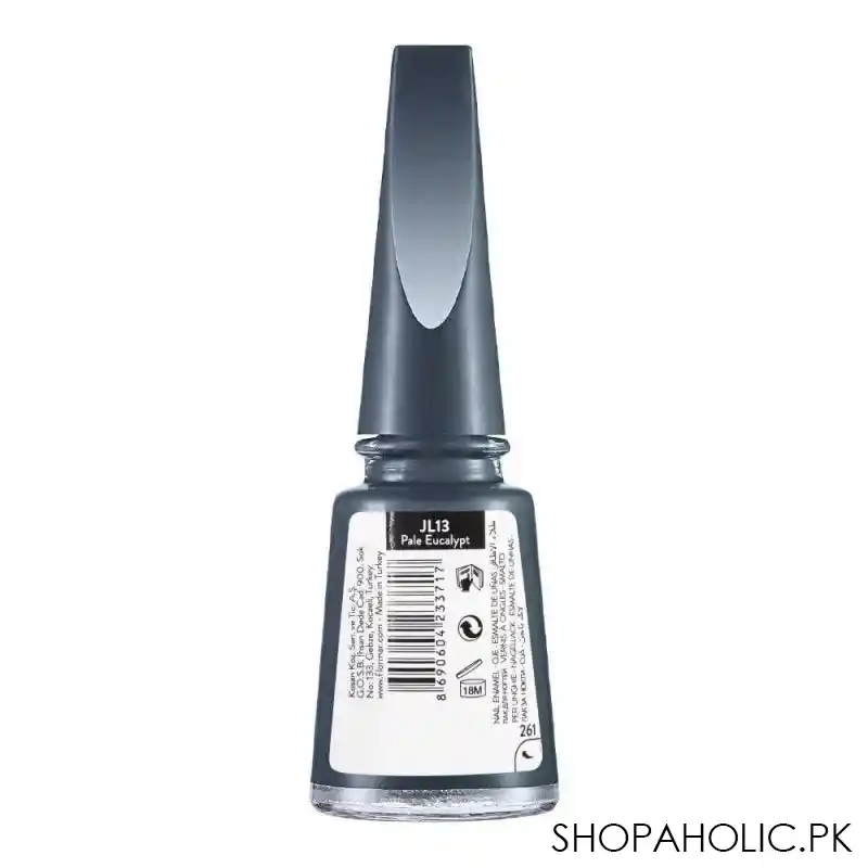 flormar jelly look nail enamel, jl13, pale eucalypt, 11ml image2
