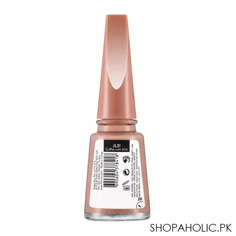 flormar jelly look nail enamel, jl31, coffee with milk, 11ml image2