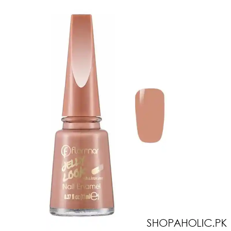 flormar jelly look nail enamel, jl31, coffee with milk, 11ml main image