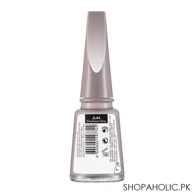 flormar jelly look nail enamel, jl44, charleston grey, 11ml image2