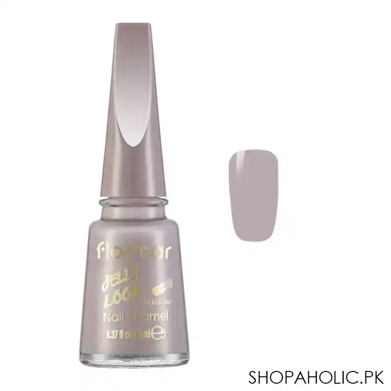 flormar jelly look nail enamel, jl44, charleston grey, 11ml main image