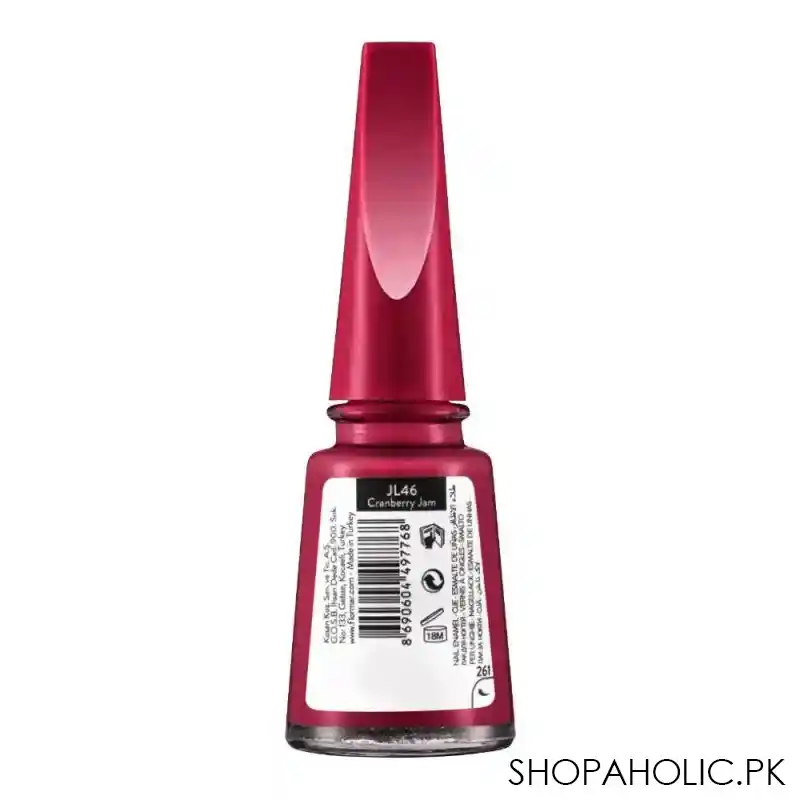 flormar jelly look nail enamel, jl46, cranberry jam, 11ml image2