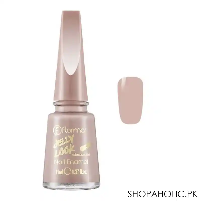 flormar jelly look nail enamel, jl58, milky, 11ml main image