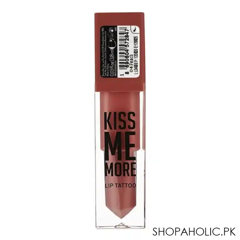 flormar kiss me more lip tattoo, 04 peach image2