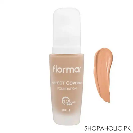 flormar perfect coverage foundation, 100 light ivory 30ml main image