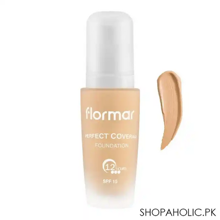 flormar perfect coverage foundation, 102, soft beige, 30ml main image