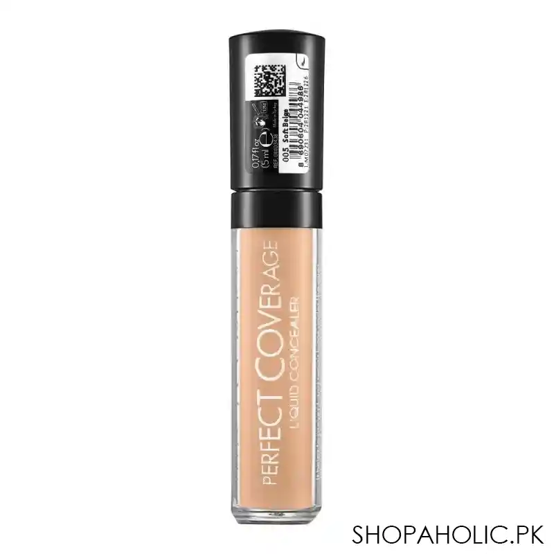 flormar perfect coverage liquid concealer, 005, soft beige image3