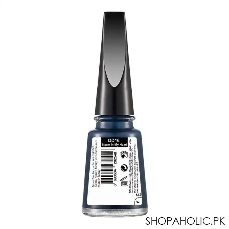 flormar quick dry 60 nail enamel, storm in my heart, 11ml, qd16 image2