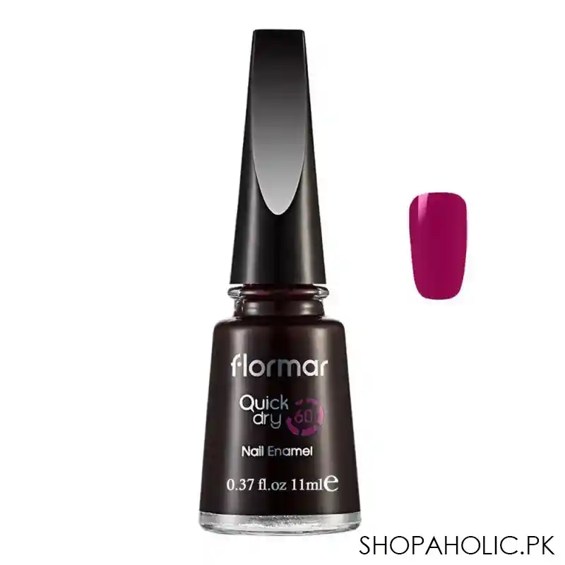 flormar quick dry 60 nail enamel, tender salmon, 11ml, qd08 main image