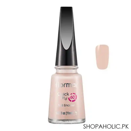 flormar quick dry 60 nail enamel, vanilla ice cream, 11ml, qd11 main image