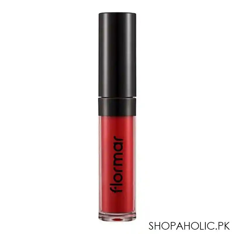 flormar silk matte liquid lipstick, 007, claret red image2