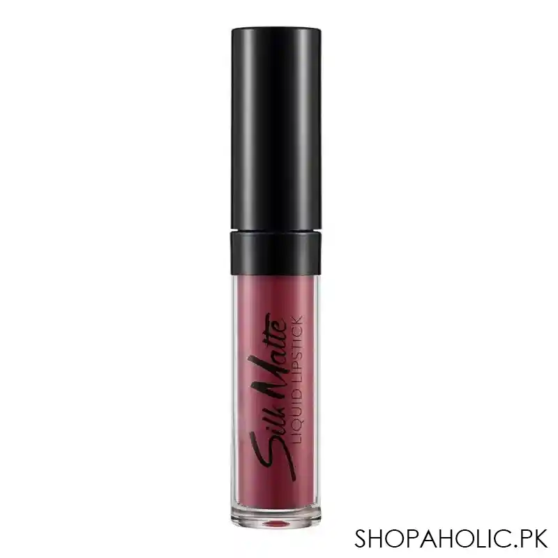 flormar silk matte liquid lipstick, 015 pretty plum image2