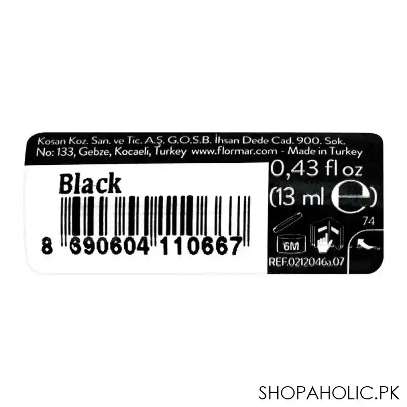 flormar spider lash 3 in 1 mascara, black image4