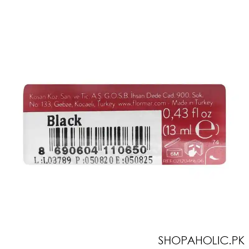 flormar spider lash volume mascara, black image2