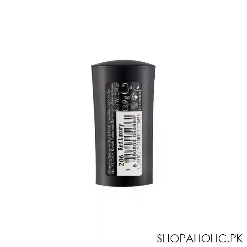 flormar super matte lipstick, 206 red luxury image4
