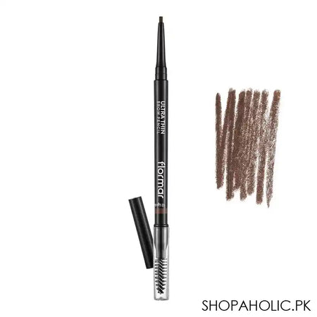 Flormar Ultra Thin Brow Pencil, Eyebrow Pencil, Long lasting, Waterproof, Light Brown, 0.14g, 02 - Main Image
