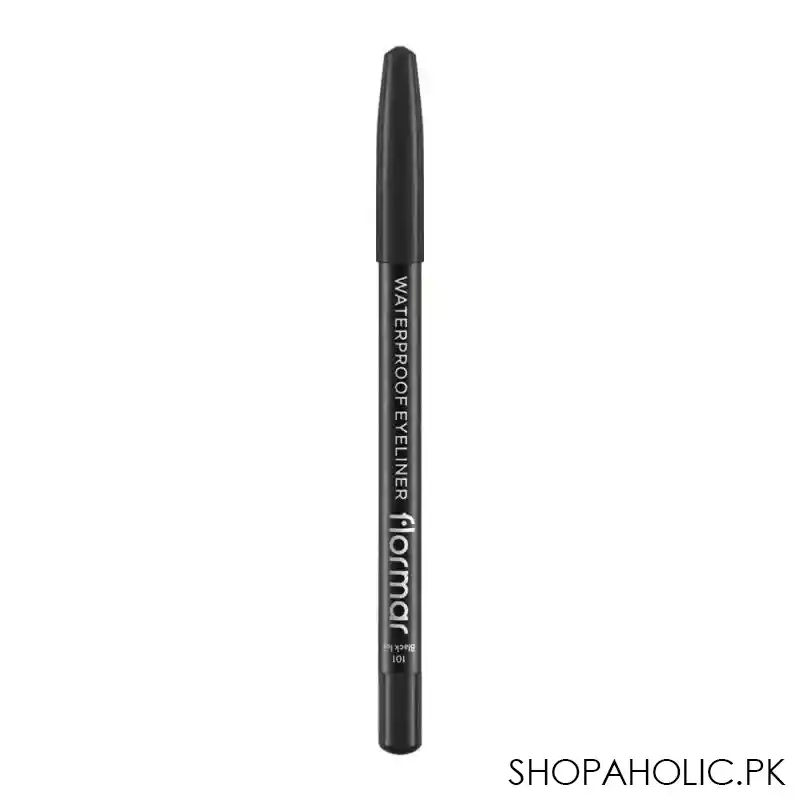 flormar waterproof eye liner, 101 black ice image2