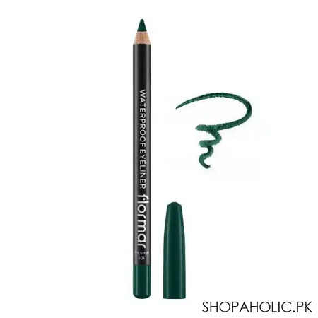 flormar waterproof eye liner, 111 intensive jade main image