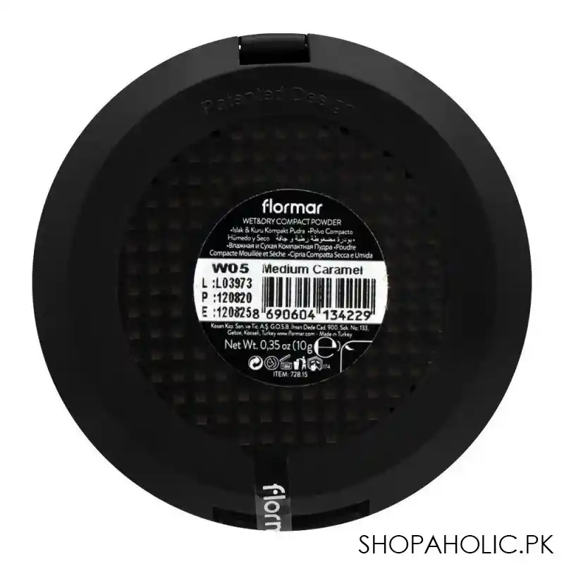 flormar wet & dry compact powder, w05 medium caramel image3