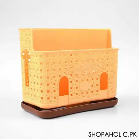 flowery cutlery stand double storage capacity image2
