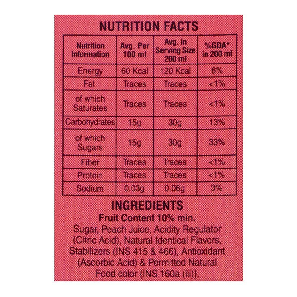 Lush Open Up Fun Peach Fruit Drink, 200ml - Image 4