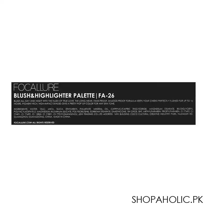 Focallure Blush & Highlighter Palette, 03 - Image 4